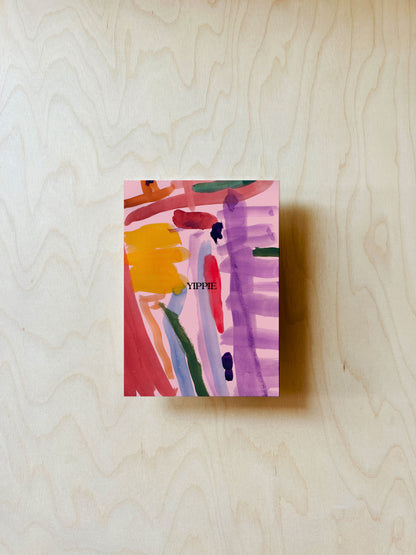 Abstrakt Yippie Postkarte DIN A6