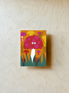 Big Mushroom Postcard DIN A6