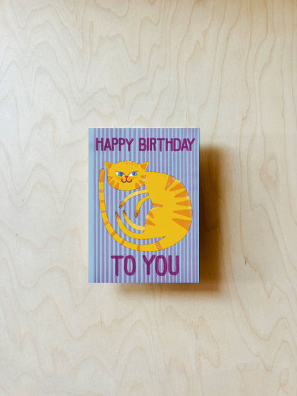 Katze Geburtstag Postkarte DIN A6