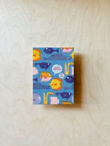 Birthday Fishes Postcard DIN A6