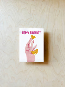 Birthday Hand Postcard DIN A6