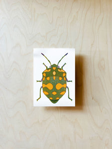 Green Bug Postcard DIN A6