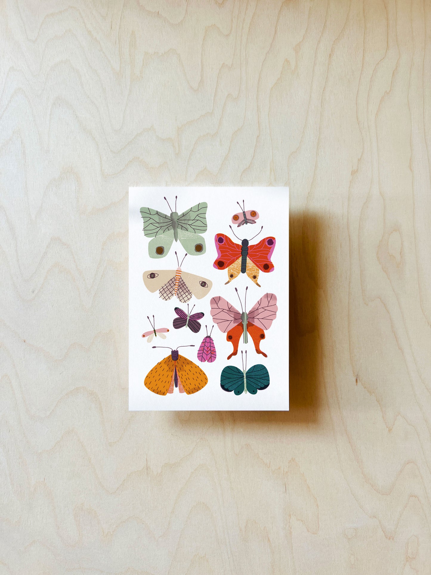Schmetterlinge Postkarte DIN A6