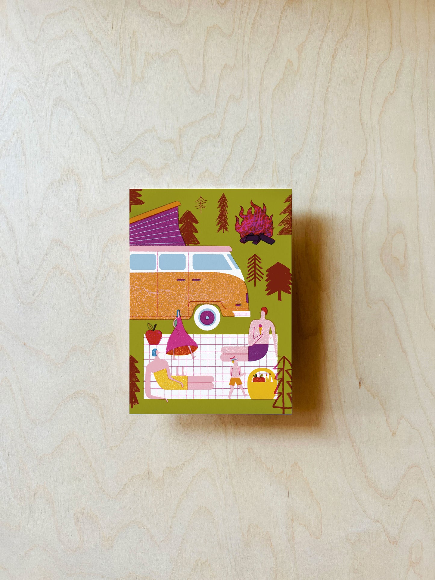 Campervan Postkarte DIN A6