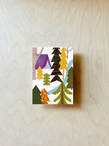 Camping Postkarte DIN A6