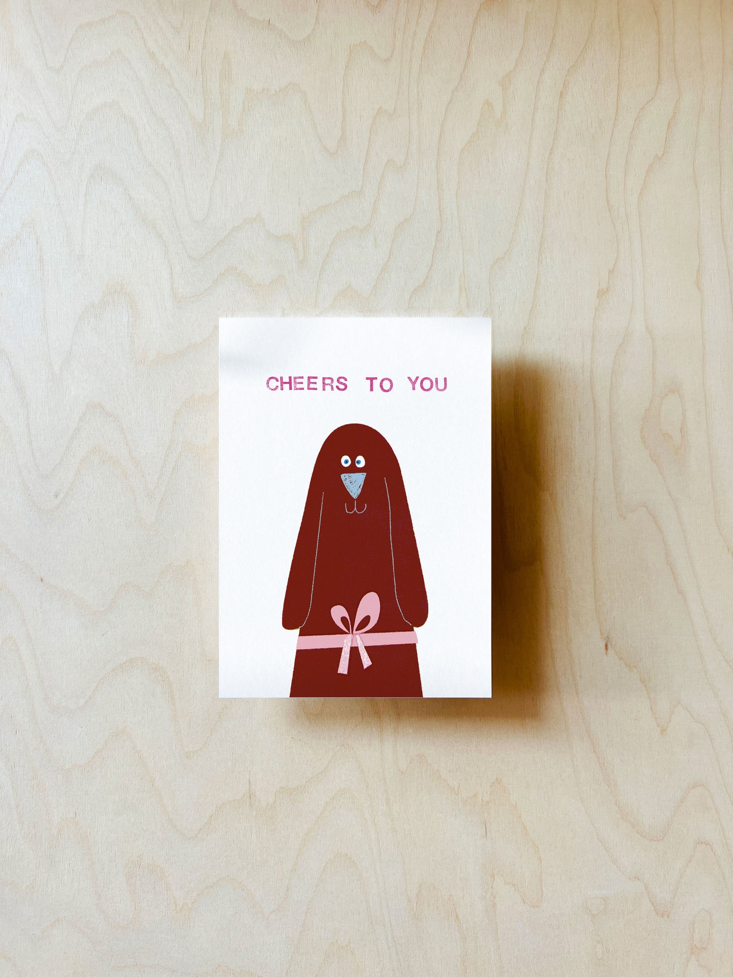 Cheers Hund Postkarte DIN A6