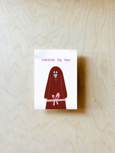 Cheers Dog Postcard DIN A6