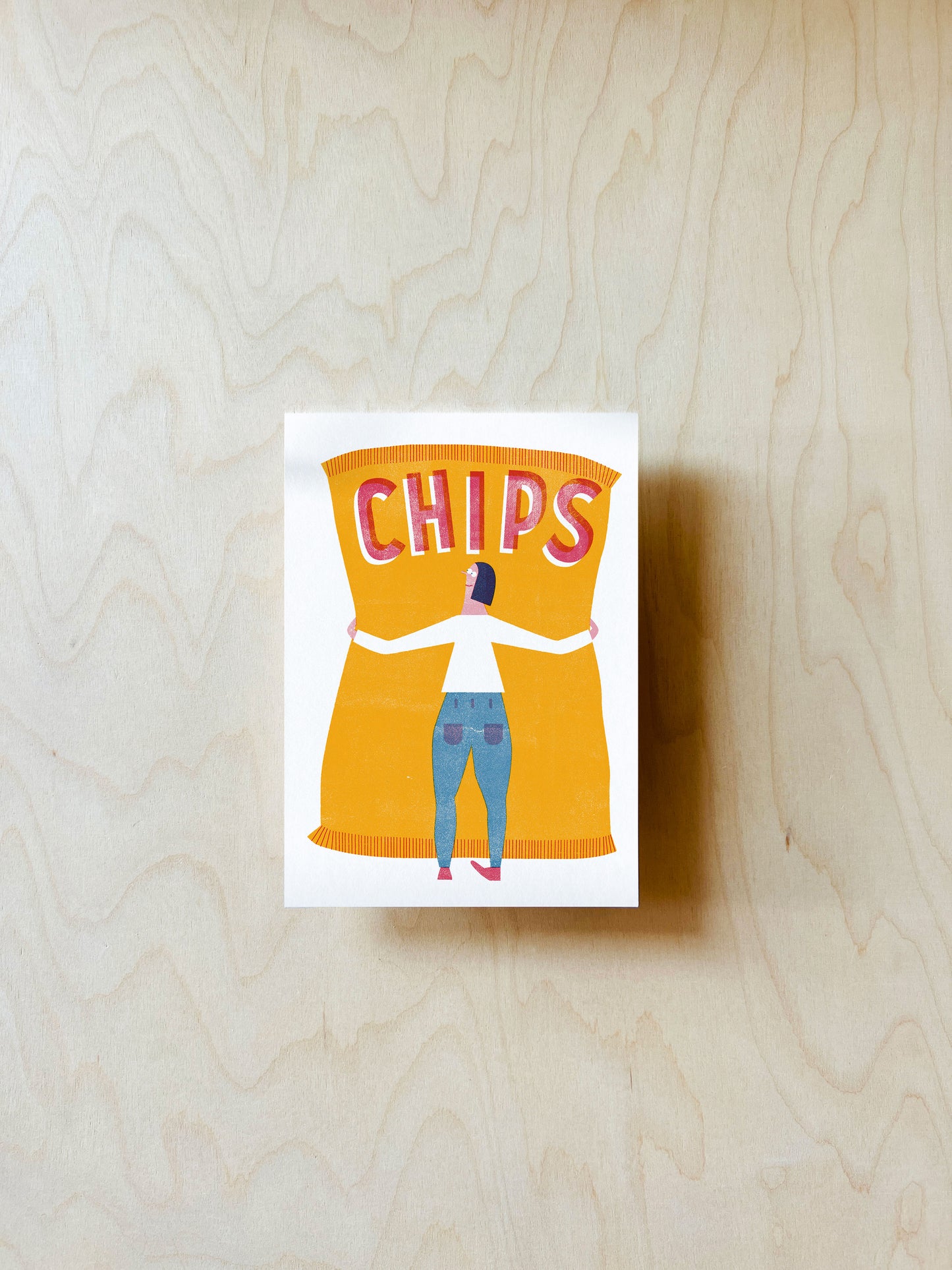 Chips Postkarte DIN A6