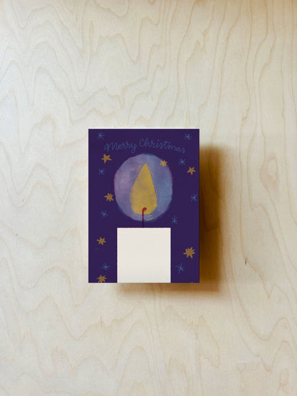 Weihnachtskerze Postkarte DIN A6