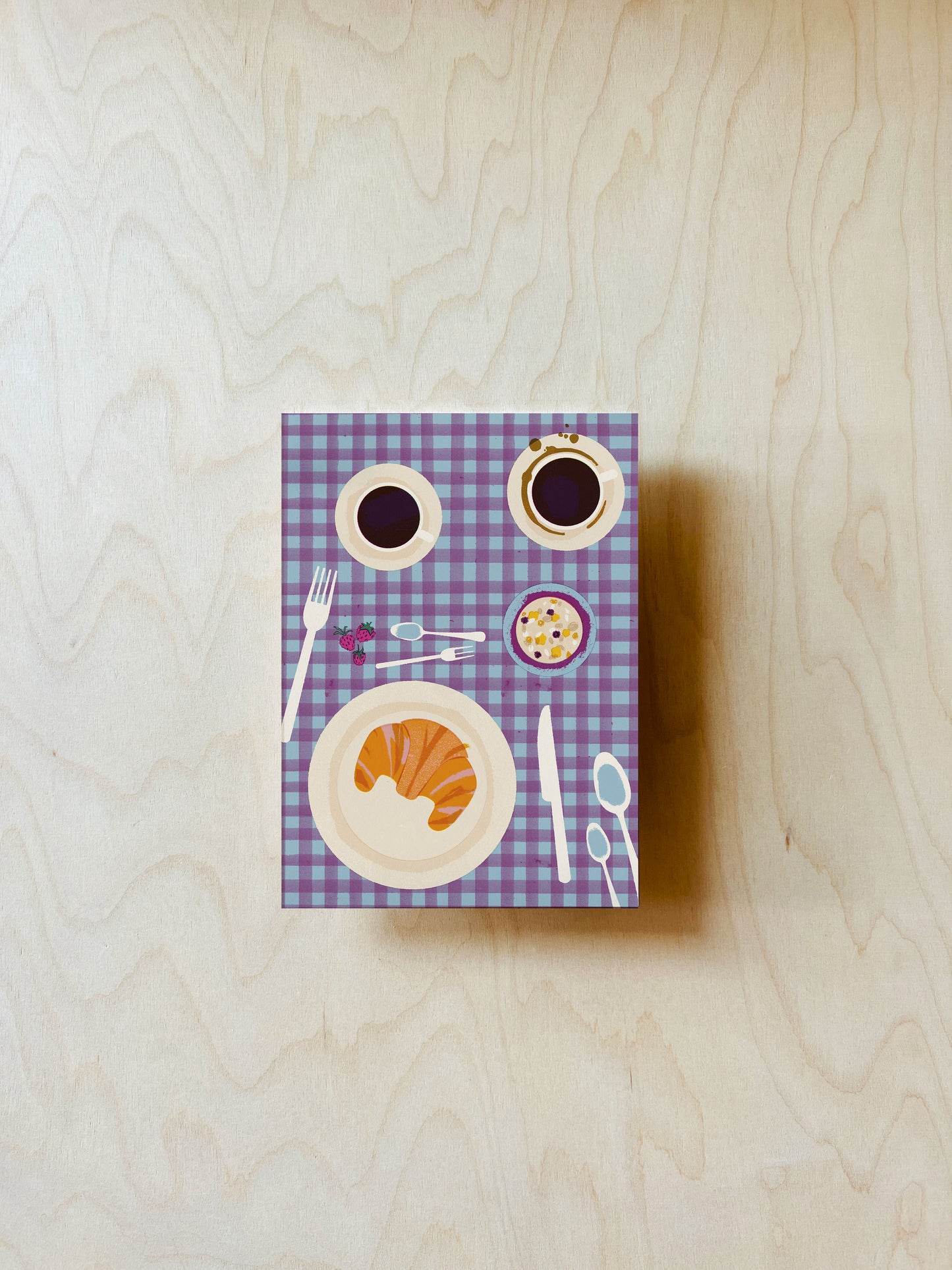 Kaffee Frühstück Postkarte DIN A6