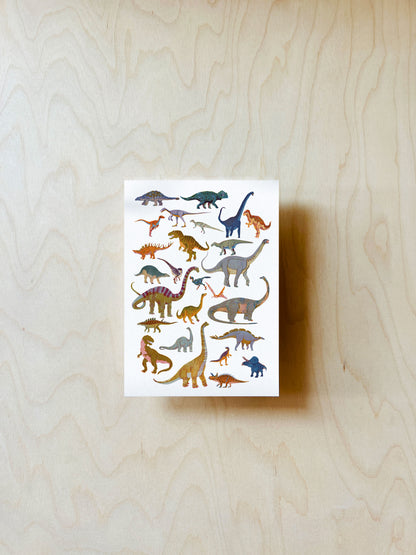 Dino Mix Postkarte DIN A6
