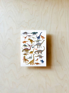 Dinosaur Mix Postcard DIN A6