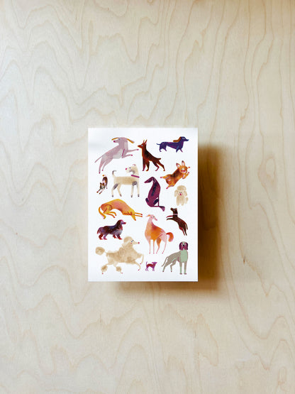 Hunde Postkarte DIN A6