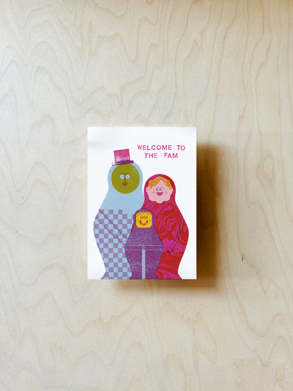 Familie Postkarte DIN A6