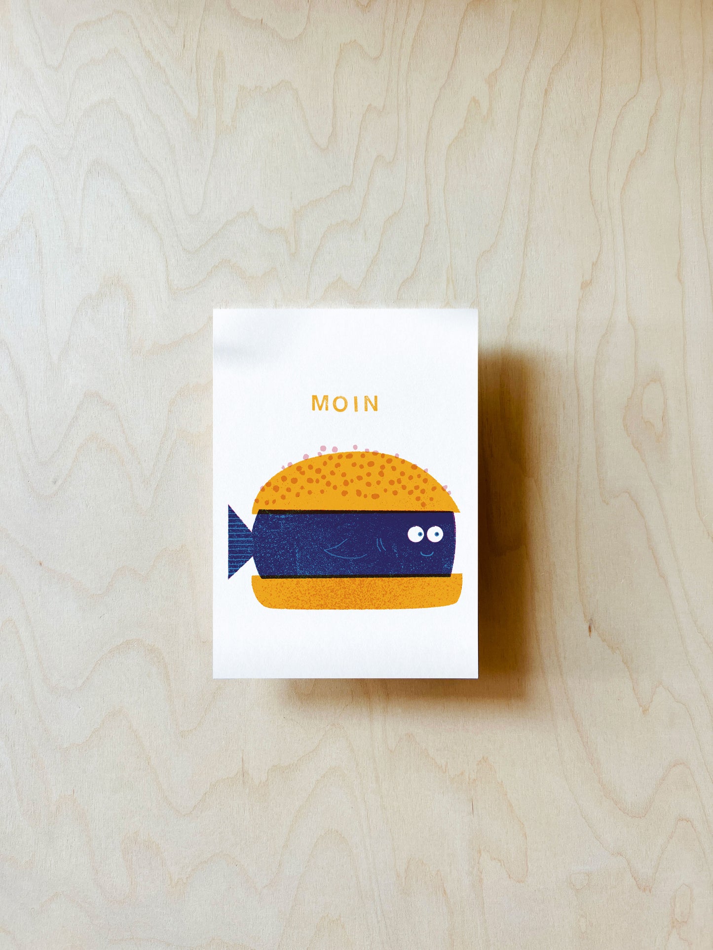 Fischbrötchen Postkarte DIN A6
