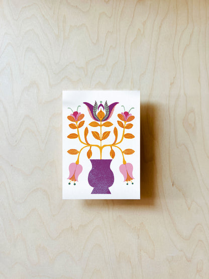 Blumenvase Postkarte DIN A6