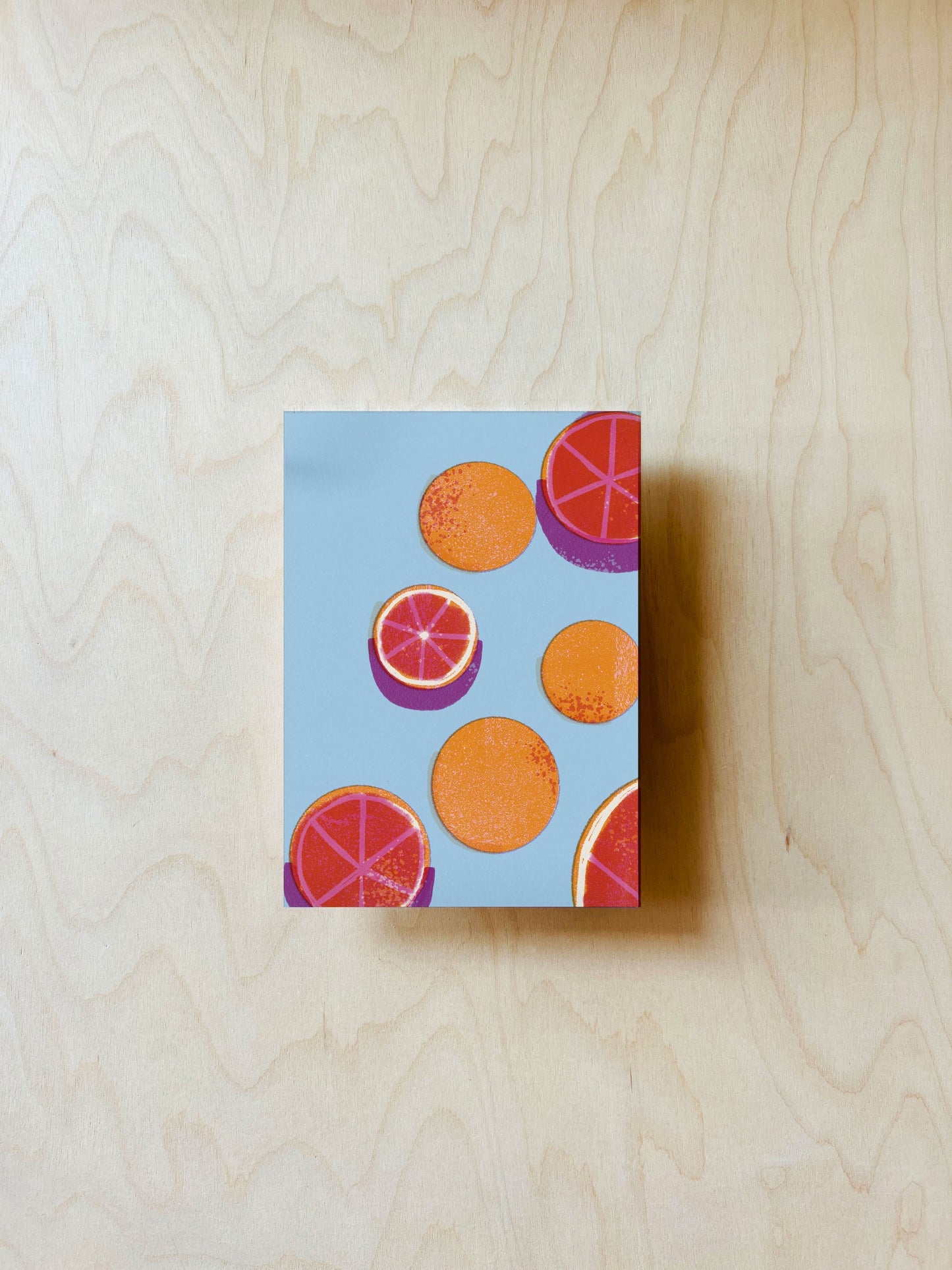 Grapefruits Postkarte DIN A6