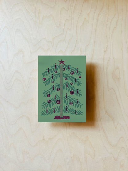 Weihnachtsbaum Postkarte DIN A6