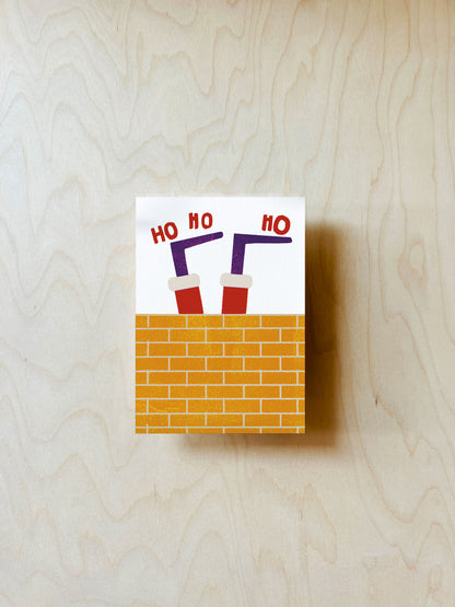 Santa Schornstein Postkarte DIN A6