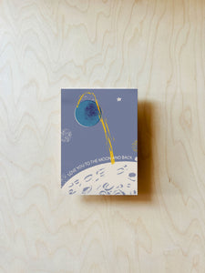 Moon Postcard DIN A6