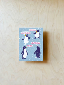 Christmas Penguins Postcard DIN A6