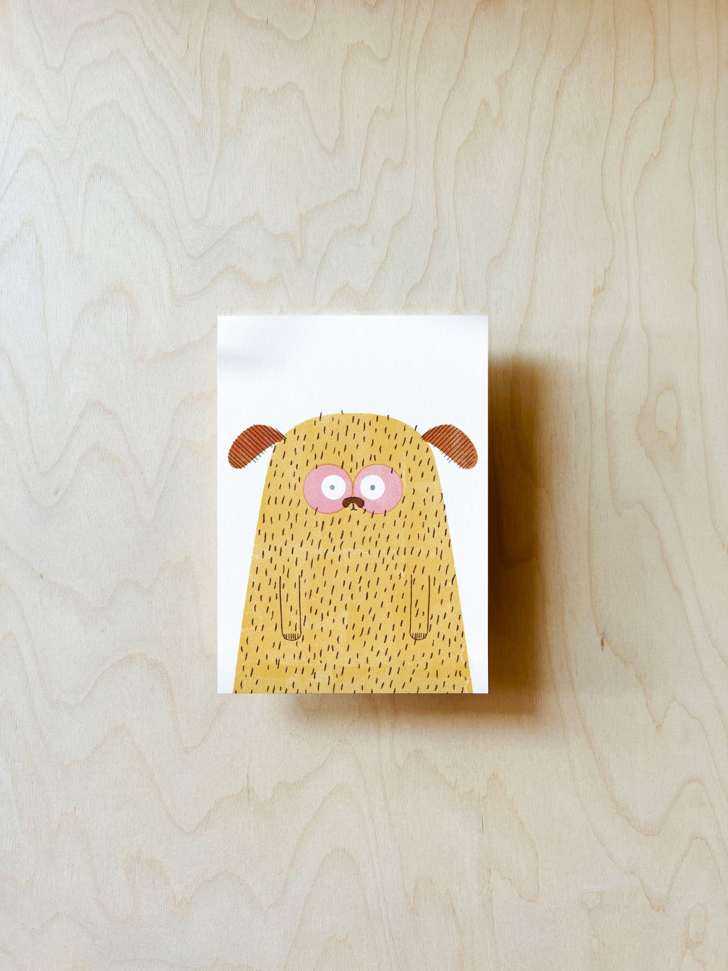 Mops Postkarte DIN A6