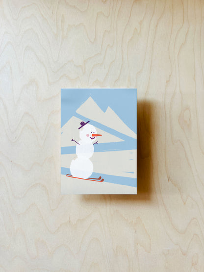 Schneemann Postkarte DIN A6