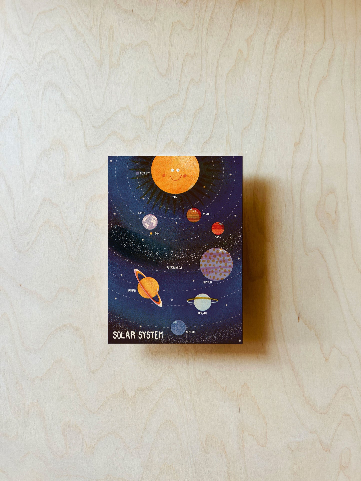 Solarsystem Postkarte DIN A6