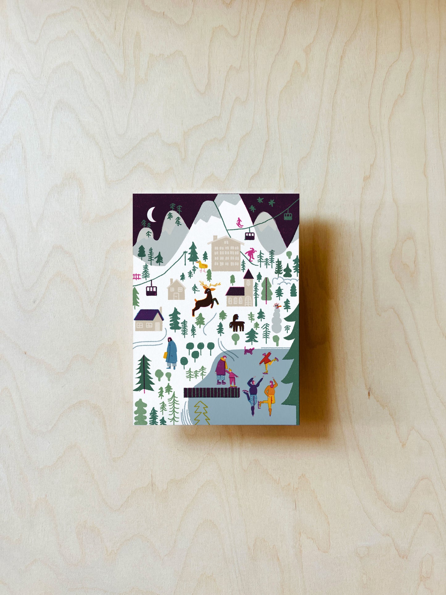 Winterwunderland Postkarte DIN A6