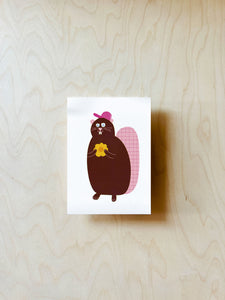 Beaver Postcard DIN A6