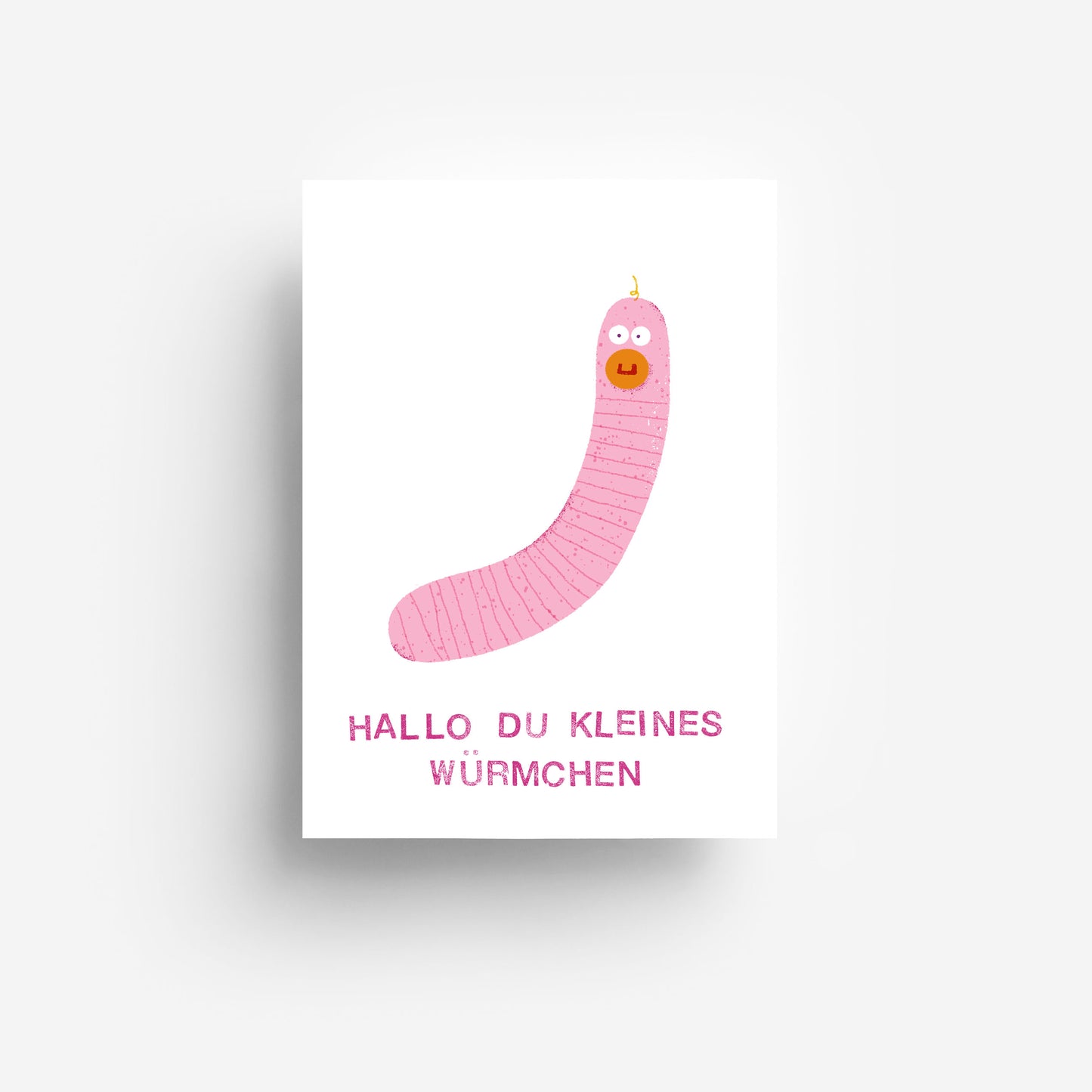 Kleines Würmchen Postkarte DIN A6 (Kopie)