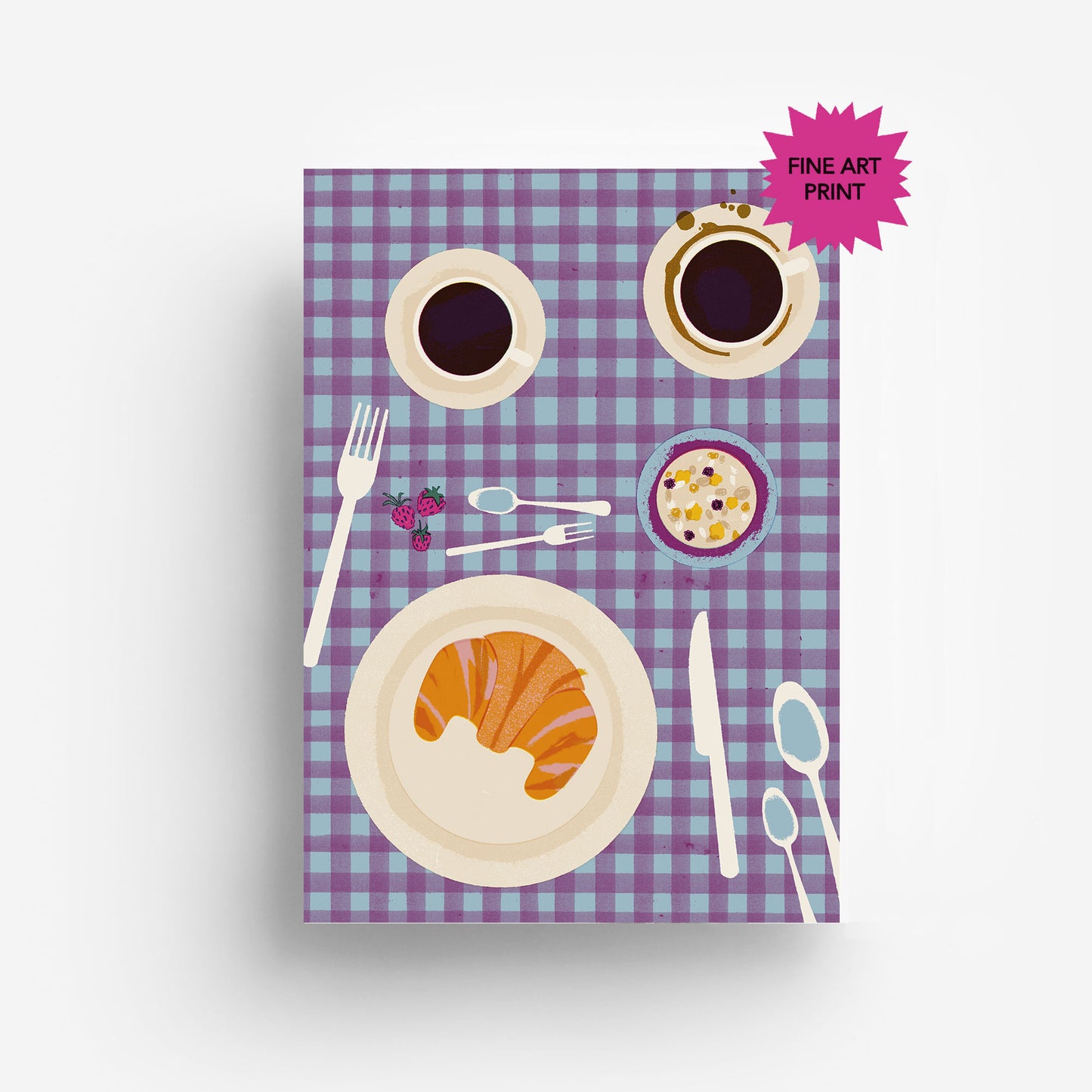 Kaffee Frühstück Fine Art Druck DIN A3