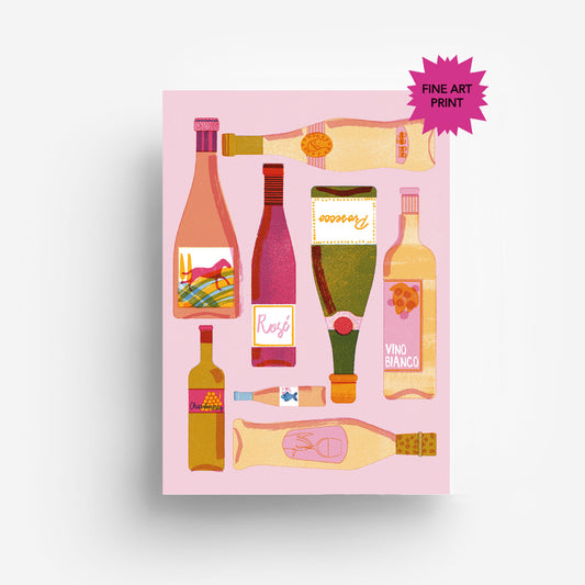 Wein Fine Art Druck DIN A3