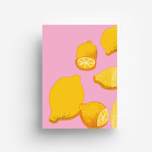 Pinke Zitronen Poster DIN A3