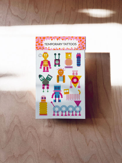 Roboter Tattoos DIN A6