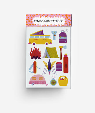 Camping Temporary Tattoos DIN A6