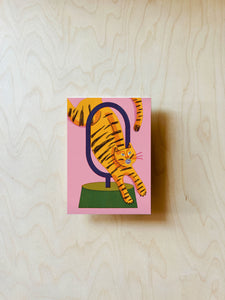 Tiger Pink Postkarte DIN A6