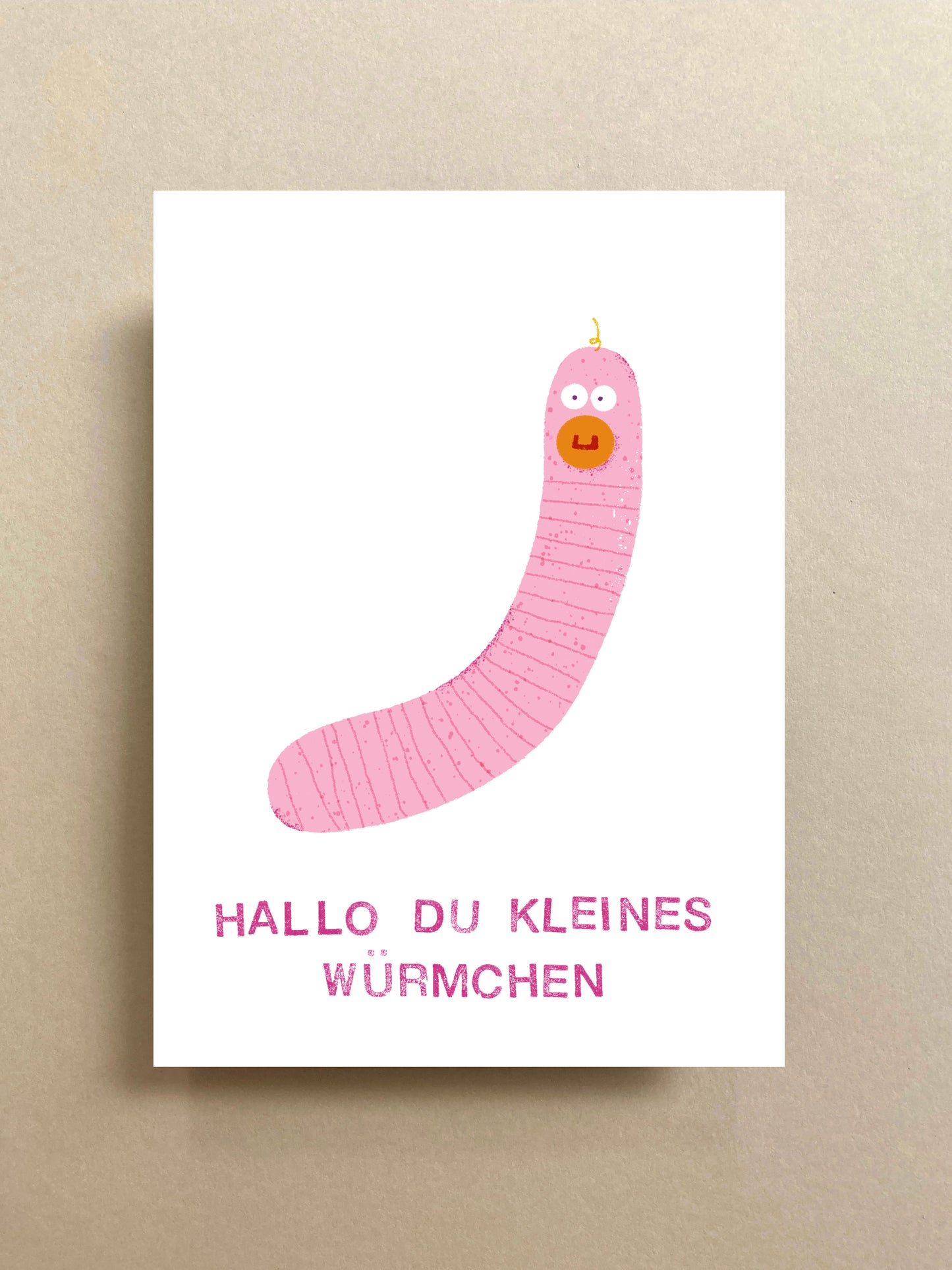 Kleines Würmchen Postkarte DIN A6 (Kopie)