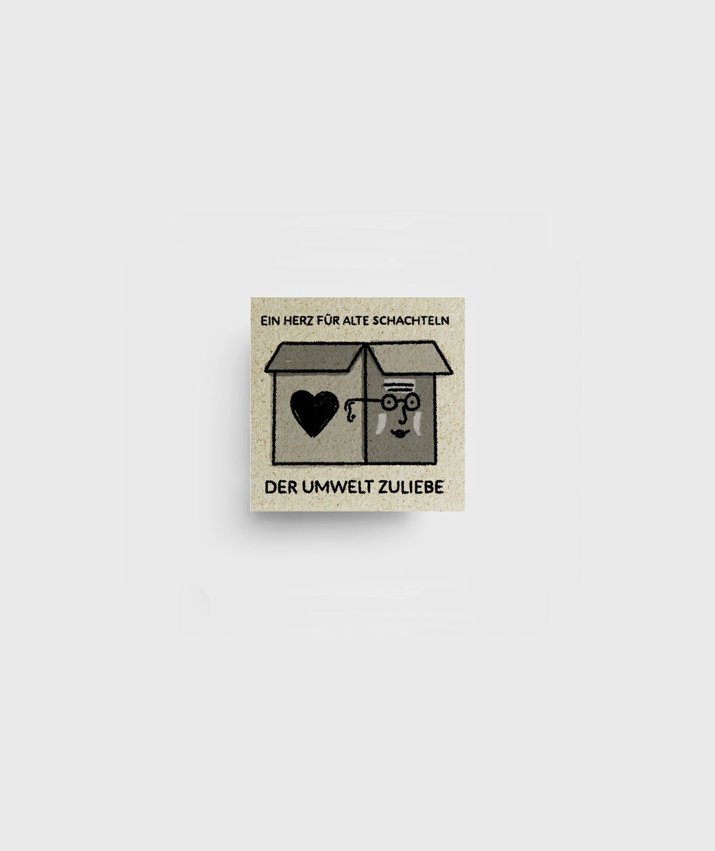 sustainable gras paper sticker , reuse