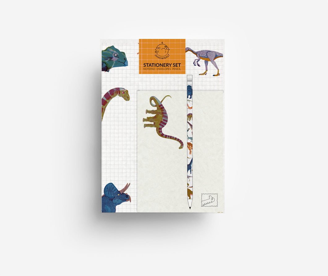 Stationery Set Dino with pencil, envelopes and notepad jungwiealt