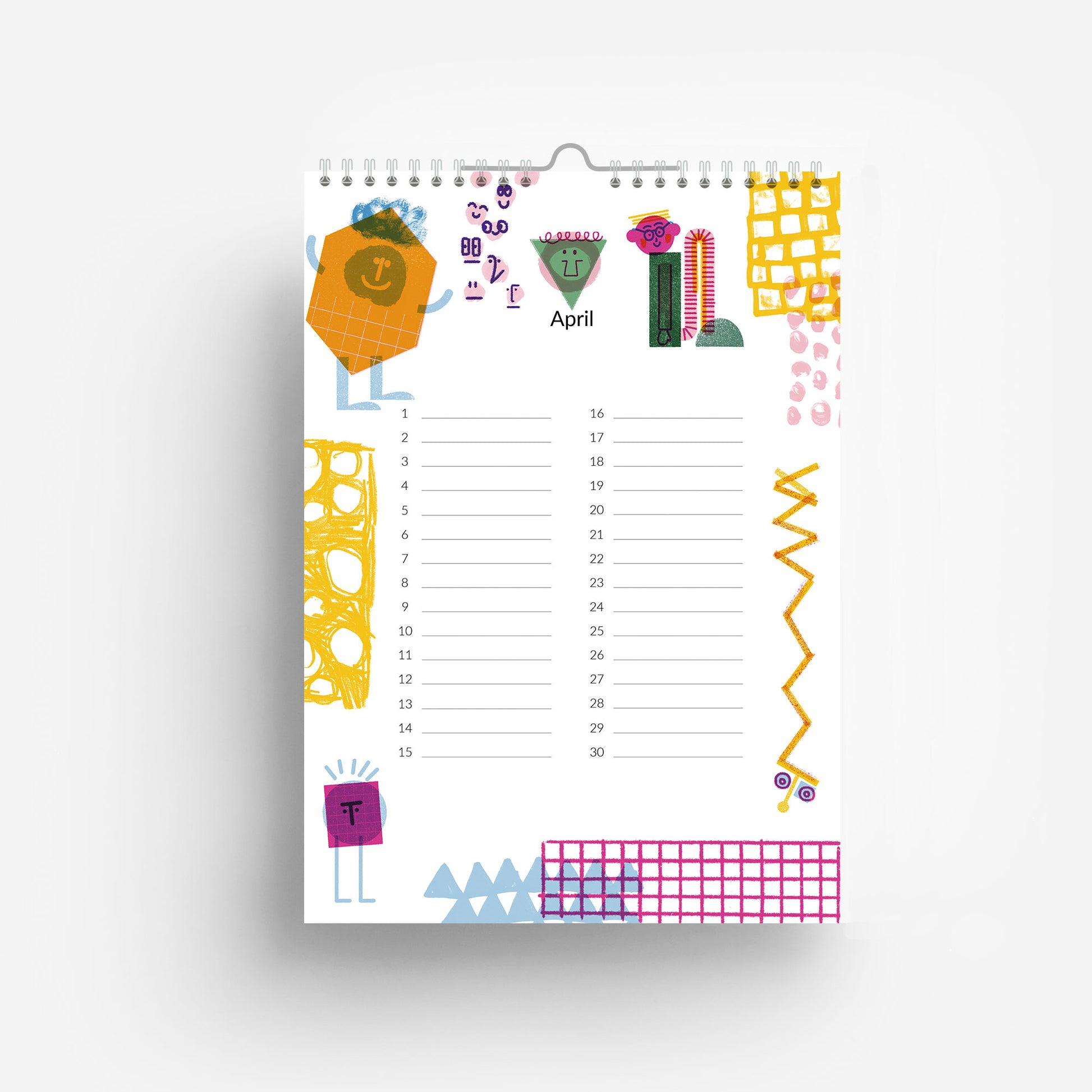 detail of Perpetual Birthday Friends Calendar jungwiealt