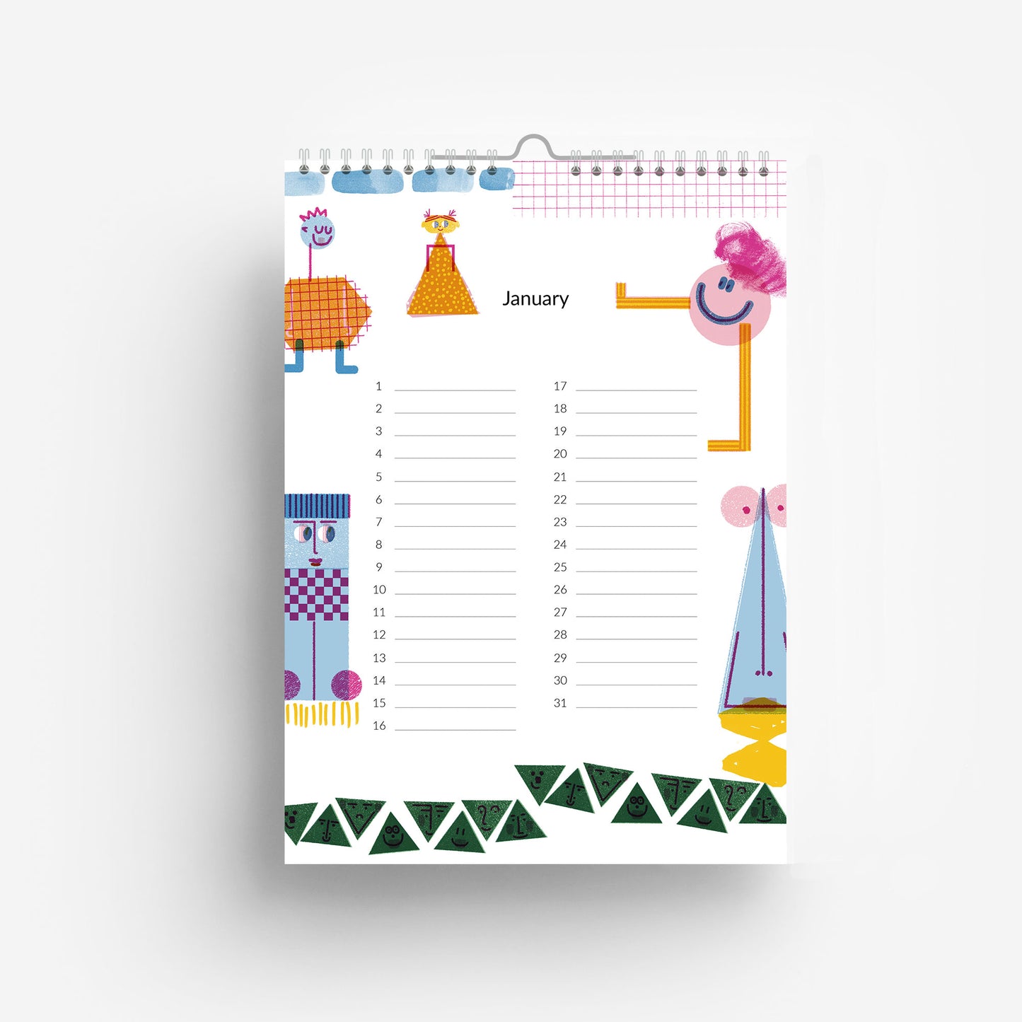 detail of Perpetual Birthday Friends Calendar jungwiealt