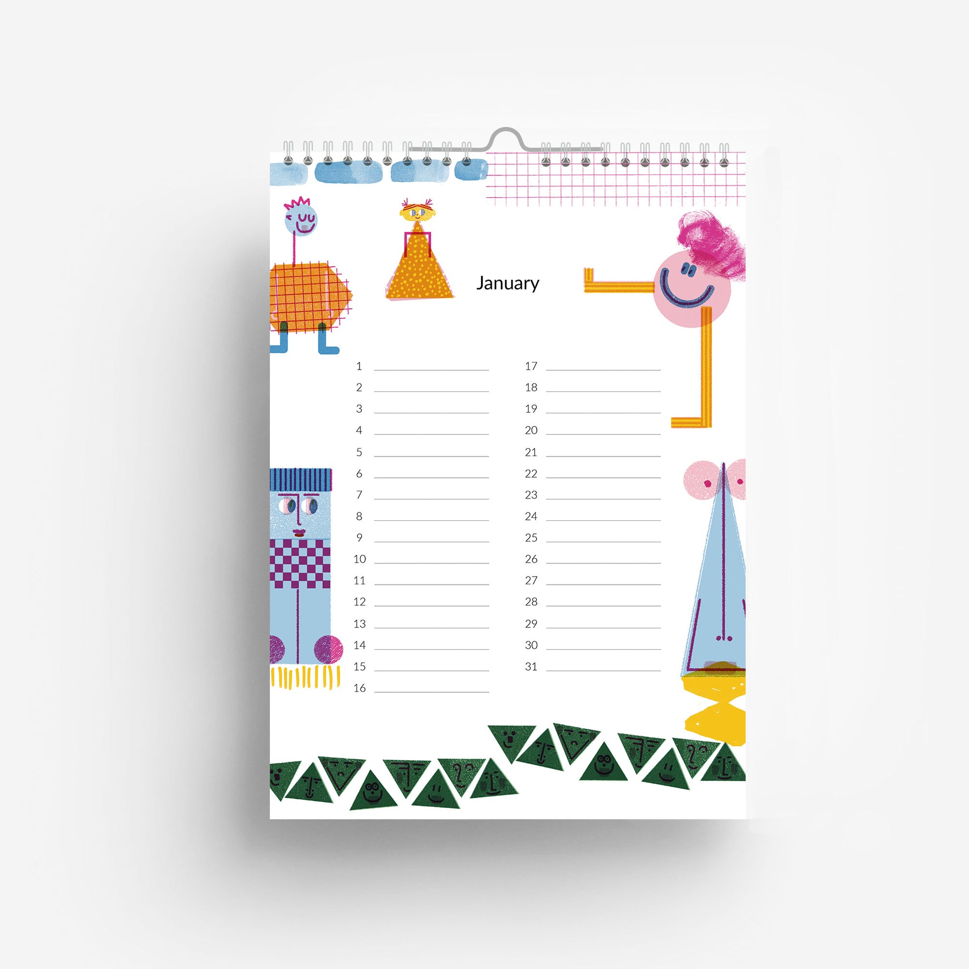 detail of Perpetual Birthday Friends Calendar jungwiealt
