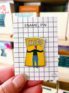 detail of Chips Enamel Pin jungwiealt