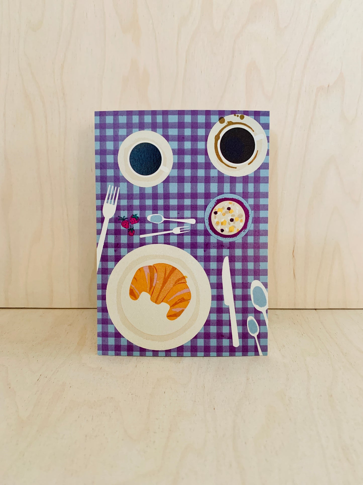Kaffee Frühstück Postkarte DIN A6