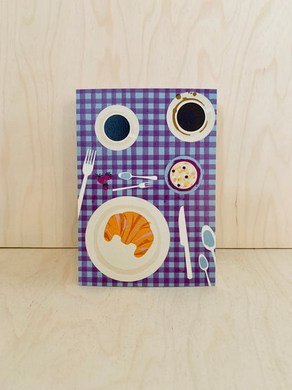 Kaffee Frühstück Postkarte DIN A6