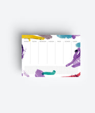 Load image into Gallery viewer, colorful weekly planner with brush pen pattern