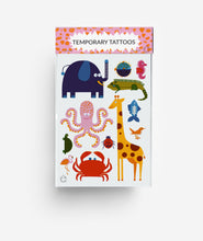 Load image into Gallery viewer, colorful and bold Animal temporary tattoos jungwiealt