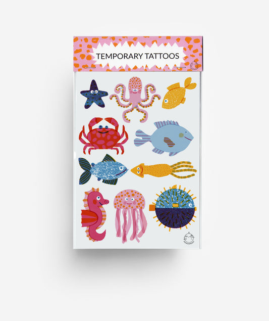 modern Underwater Temporary Tattoos