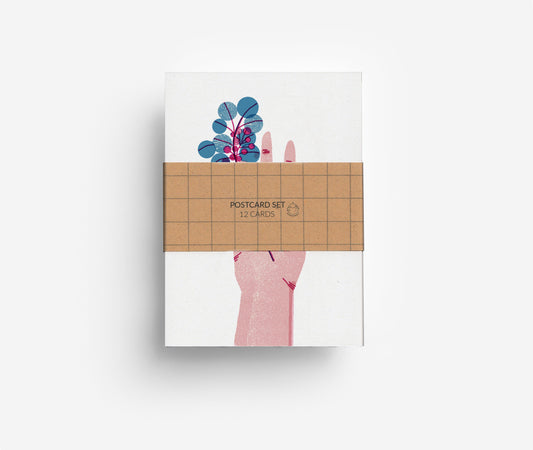 Blumenhände Postkarten Set (12 Karten) DIN A6